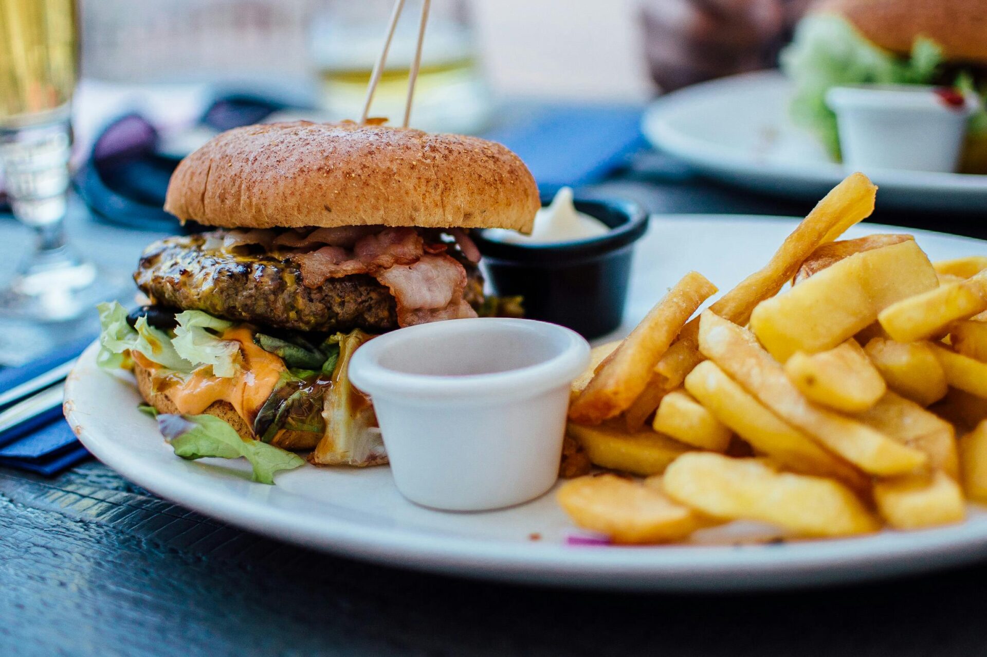 fries-and-burger-on-plate